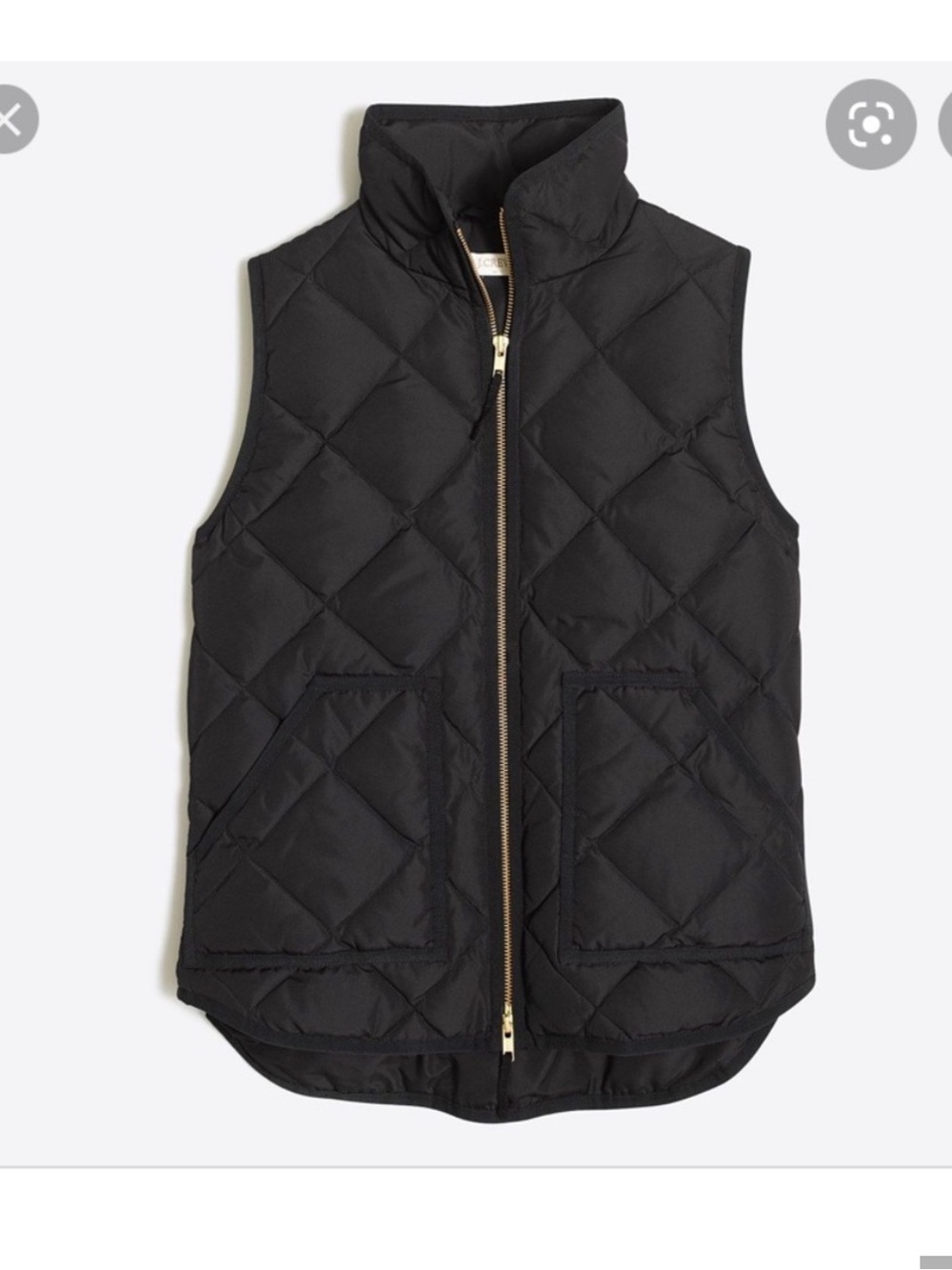 Jcrew Factory Black Quilted Puffer Vest